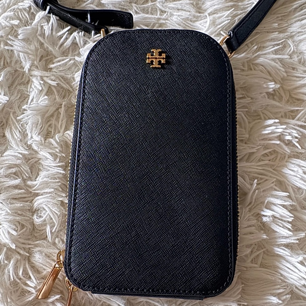 Tory Burch Black and Gold Crossbody Bag